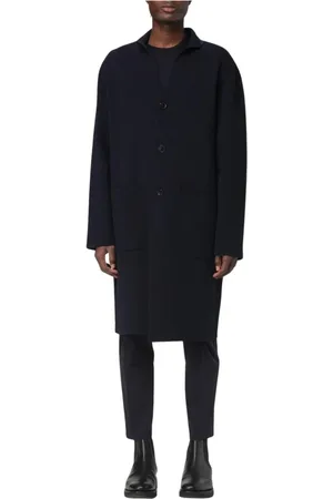 Roberto Collina Heren, Mantels, Blauw, Maat: 2XL Wol