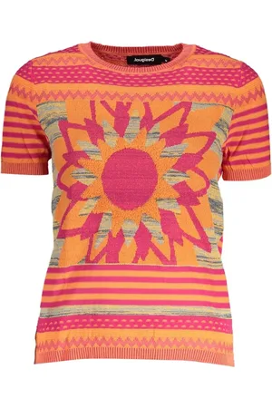 Desigual Dames, Truien, Oranje, Maat: XL Katoen