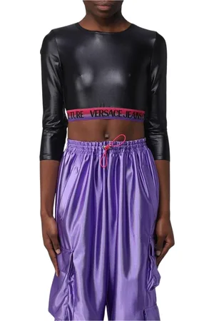 VERSACE Dames, Tops, Zwart, Maat: 2XS