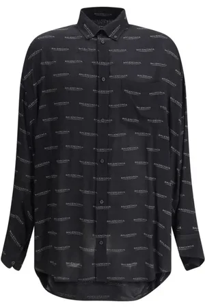 Balenciaga Heren, Overhemden, Zwart, Maat: M