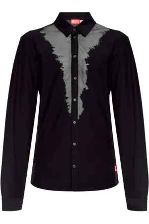 Diesel Heren, Overhemden, Zwart, Maat: XS