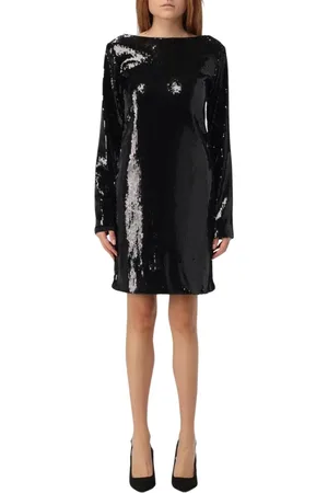 HUGO BOSS Dames, Jurken, Zwart, Maat: L