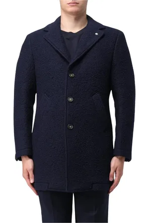 Manuel Ritz Heren, Mantels, Blauw, Maat: 2XL Wol