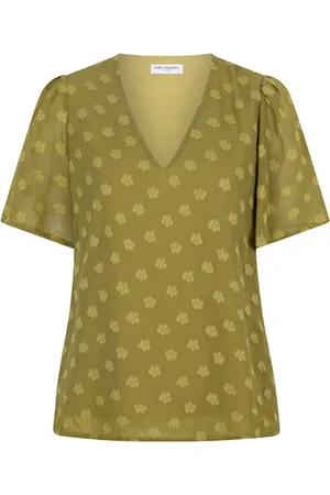 lofty manner Dames, Blouses & Shirts, Groen, Maat: S Poliester