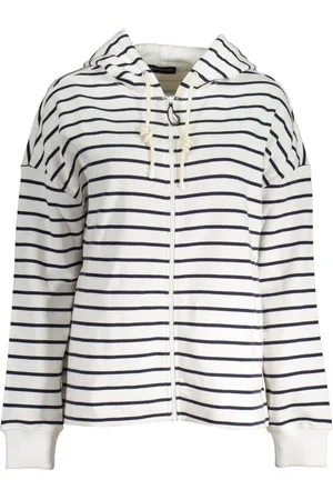 North Sails Heren, Sweatshirts & Hoodies, Wit, Maat: M Katoen