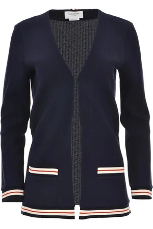 Thom Browne Dames, Truien, Blauw, Maat: XS Katoen