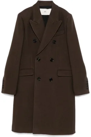 Ami Dames, Mantels, Bruin, Maat: XS Wol