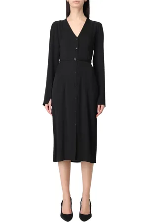 Patrizia Pepe Dames, Jurken, Zwart, Maat: 2XS Viscose