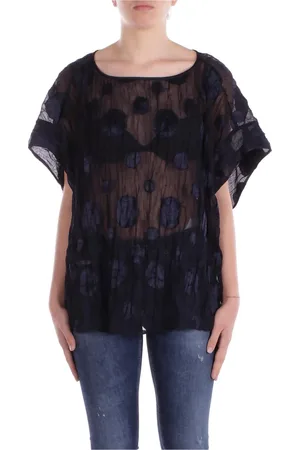 Emporio Armani Dames, Blouses & Shirts, Blauw, Maat: M Poliester