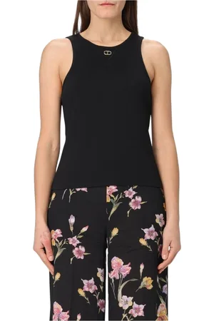 Twin-Set Dames, Tops, Zwart, Maat: XS Katoen