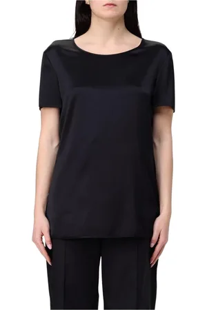 Max Mara Dames, Tops, Zwart, Maat: 2XL Zijde