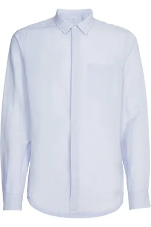 Calvin Klein Heren, Overhemden, Blauw, Maat: M Katoen