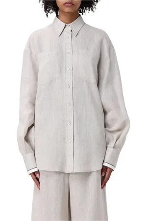 Brunello Cucinelli Dames, Blouses & Shirts, , Maat: L Linnen