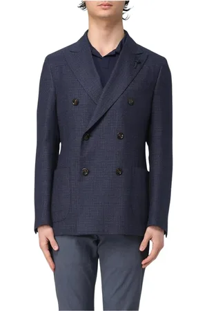 LARDINI Heren, Jassen, Blauw, Maat: M Wol