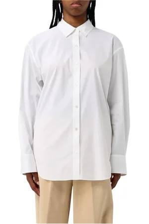 THEORY Dames, Blouses & Shirts, Wit, Maat: L Katoen