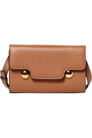 Marni Dames, Tassen, Bruin, Maat: ONE Size Leer
