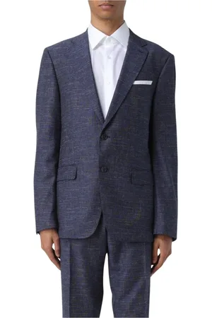 HUGO BOSS Heren, Jassen, Blauw, Maat: 2XL Linnen