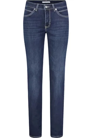 Mac Dames, Jeans, Blauw, Maat: M Katoen