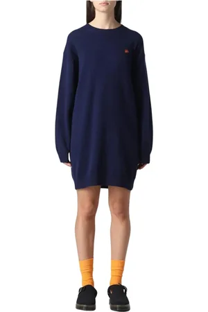 Kenzo Dames, Jurken, Blauw, Maat: S
