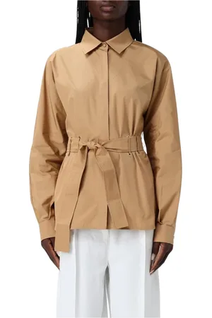 Max Mara Dames, Blouses & Shirts, Bruin, Maat: S Katoen