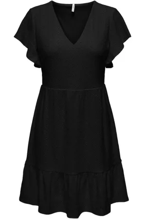 ONLY Dames, Jurken, Zwart, Maat: XL Katoen