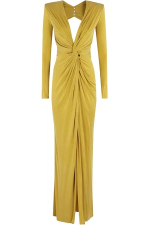 Elisabetta Franchi Dames, Jurken, Geel, Maat: XL Poliester