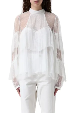 Twin-Set Dames, Blouses & Shirts, Wit, Maat: S