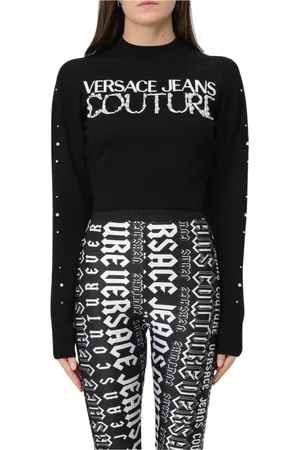 VERSACE Dames, Truien, Zwart, Maat: M