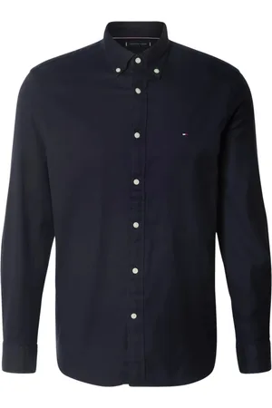 Tommy Hilfiger Heren, Overhemden, Blauw, Maat: L Katoen