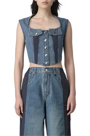 AMBUSH Dames, Tops, Blauw, Maat: S Denim