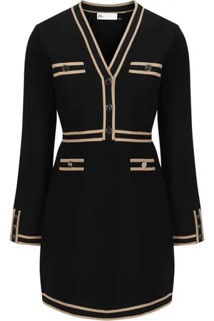 Tory Burch Dames, Jurken, Zwart, Maat: M Viscose