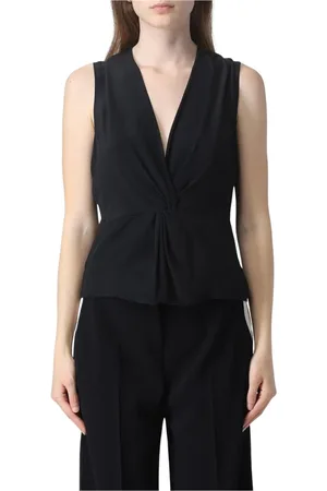Pinko Dames, Tops, Zwart, Maat: S Zijde