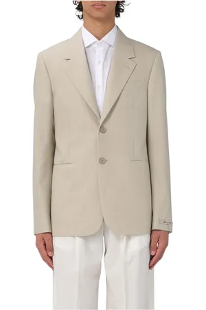 Fendi Heren, Jassen, Wit, Maat: XL Wol