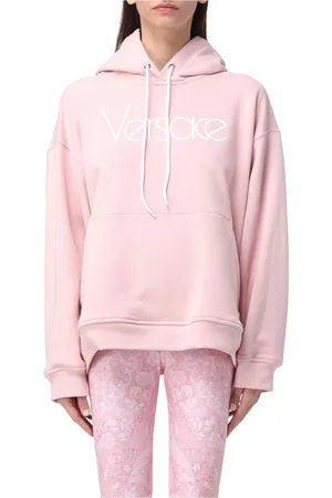 VERSACE Dames, Sweatshirts & Hoodies, Roze, Maat: 2XS Katoen