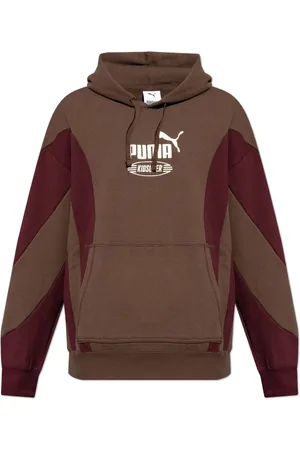 PUMA Heren, Sweatshirts & Hoodies, Bruin, Maat: S Katoen