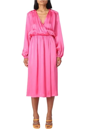SEMICOUTURE Dames, Jurken, Roze, Maat: 2XL Poliester