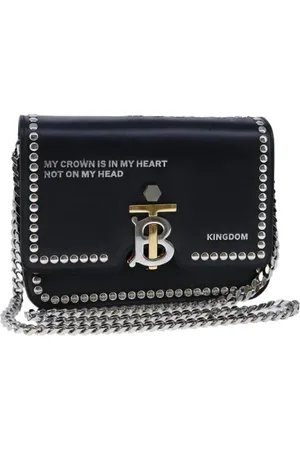 Burberry Dames, Pre-owned, Zwart, Maat: ONE Size Leer