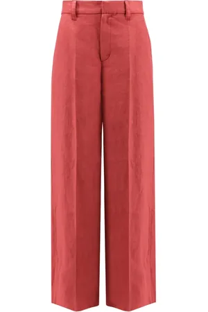 Brunello Cucinelli Dames, Broeken, Rood, Maat: XS Linnen