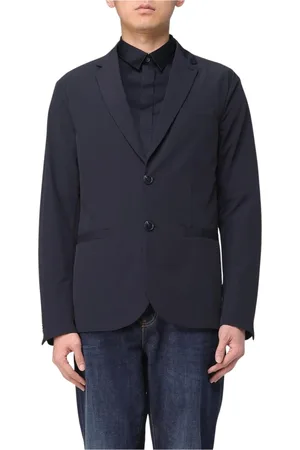 Armani Exchange Heren, Jassen, Blauw, Maat: L Leer