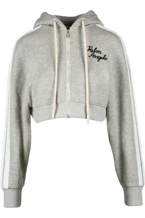 Palm Angels Dames, Sweatshirts & Hoodies, Grijs, Maat: XS Katoen