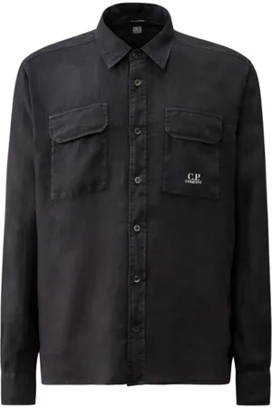 C.P. Company Heren, Overhemden, Blauw, Maat: M Linnen