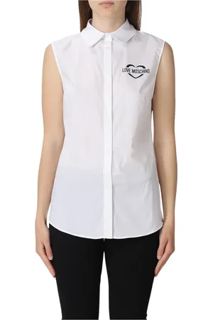 Moschino Dames, Blouses & Shirts, Wit, Maat: 2XS Katoen