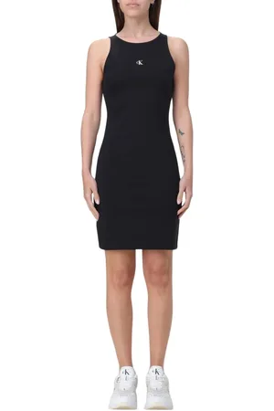Calvin Klein Dames, Jurken, Zwart, Maat: S Jersey