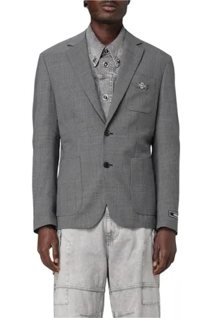 VERSACE Heren, Jassen, Grijs, Maat: M