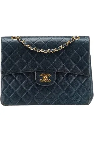 CHANEL Dames, Pre-owned, Blauw, Maat: ONE Size Leer