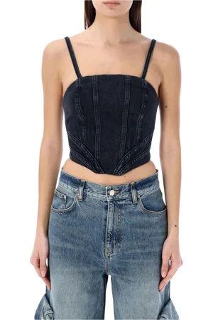 AMIRI Dames, Tops, Zwart, Maat: S Denim