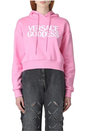 VERSACE Dames, Sweatshirts & Hoodies, Roze, Maat: XS Katoen
