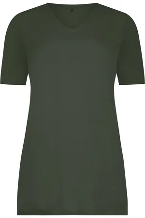 Plus Basics Dames, Tops, Groen, Maat: 3XL