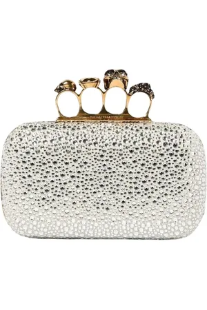 Alexander McQueen Dames, Tassen, Grijs, Maat: ONE Size Leer