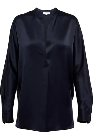 Vince Dames, Blouses & Shirts, Blauw, Maat: S